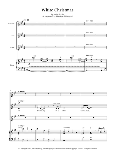 White Christmas (arr. Henrique F Mangoni)