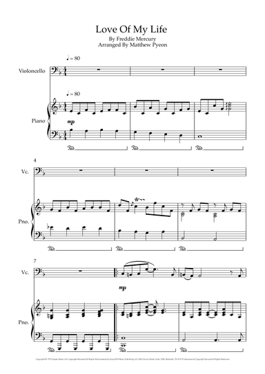 Love Of My Life (arr. Matthew pyeon)