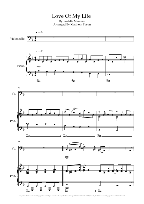 Love Of My Life (arr. Matthew pyeon)