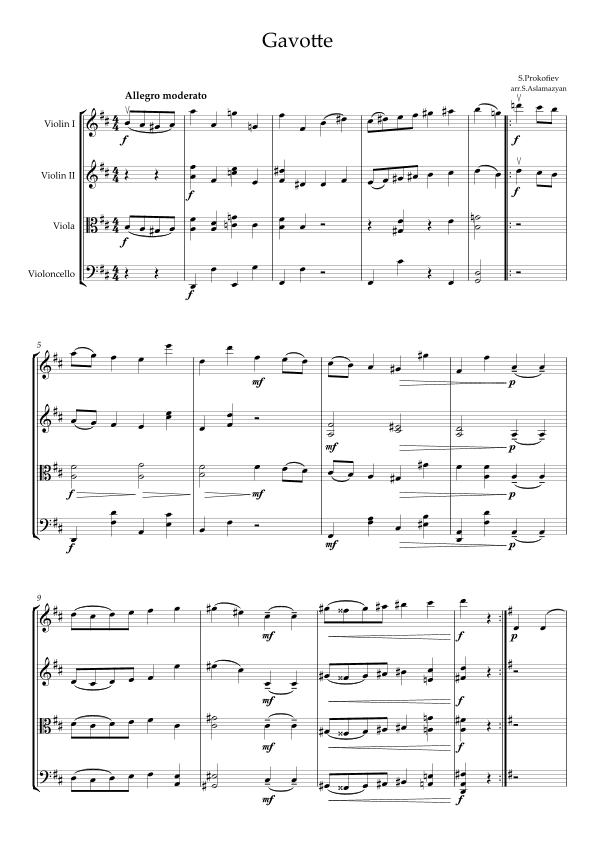 Gavotte (arr. S.Aslamazyan)