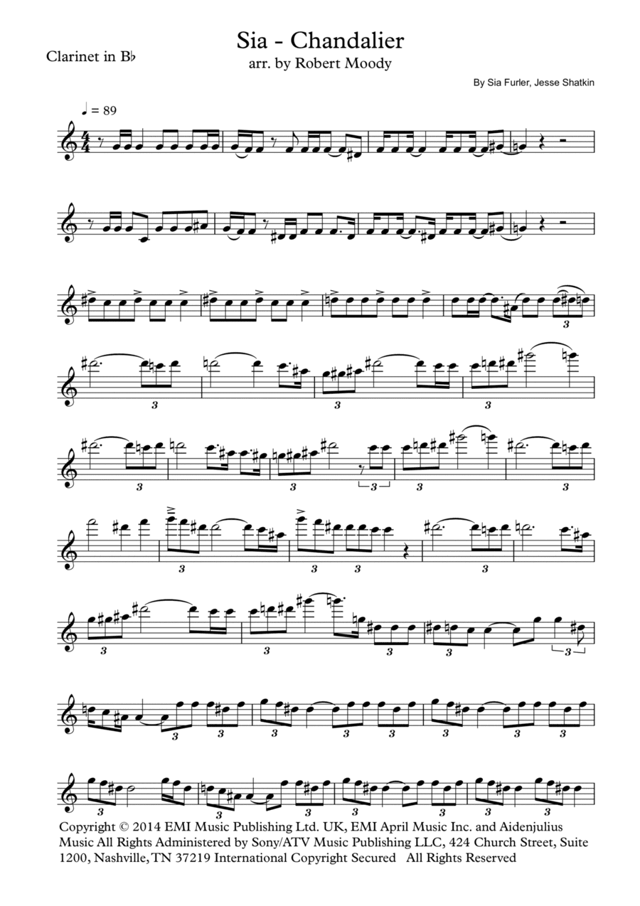 Chandelier (arr. Robert Moody)