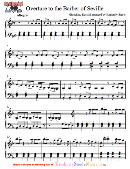 Best Recital: Overture to the Barber of Seville (arr. Kimberly Steele)