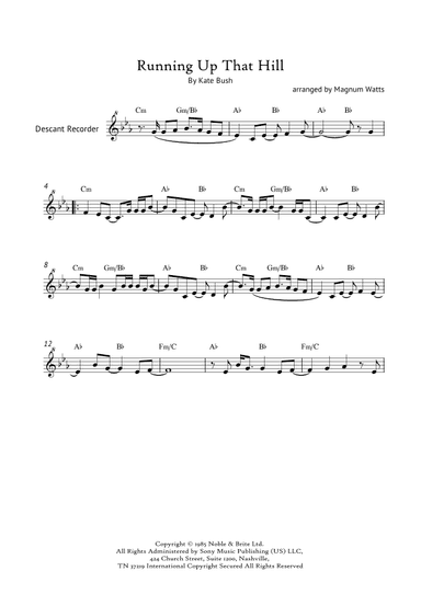 Running Up That Hill (arr. Magnum Watts)