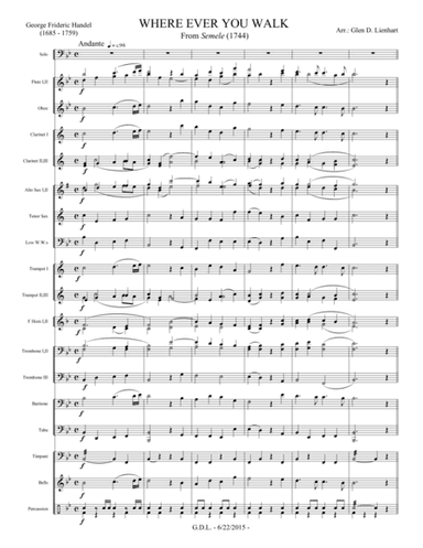 Where Ever Ever You Walk - Extra Score (arr. Glen D. Lienhart)