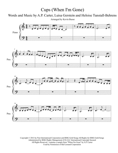 Cups (When I'm Gone) (arr. Kevin Busse)
