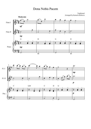 Dona Nobis Pacem (Grant us peace) (arr. Kaiserin Rebecca)
