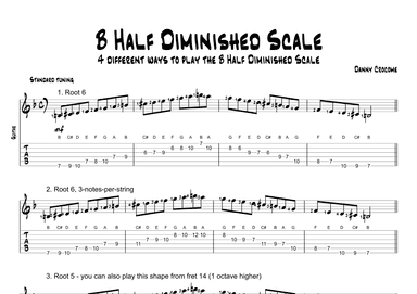 B Half Diminished Scale (4 Ways to Play)