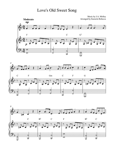 Love's Old Sweet Song (arr. Kaiserin Rebecca)