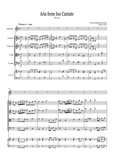 G.Ph.Telemann. Aria from Ino Cantate. TWV 20:41 (arr. Grigor Arakelian)