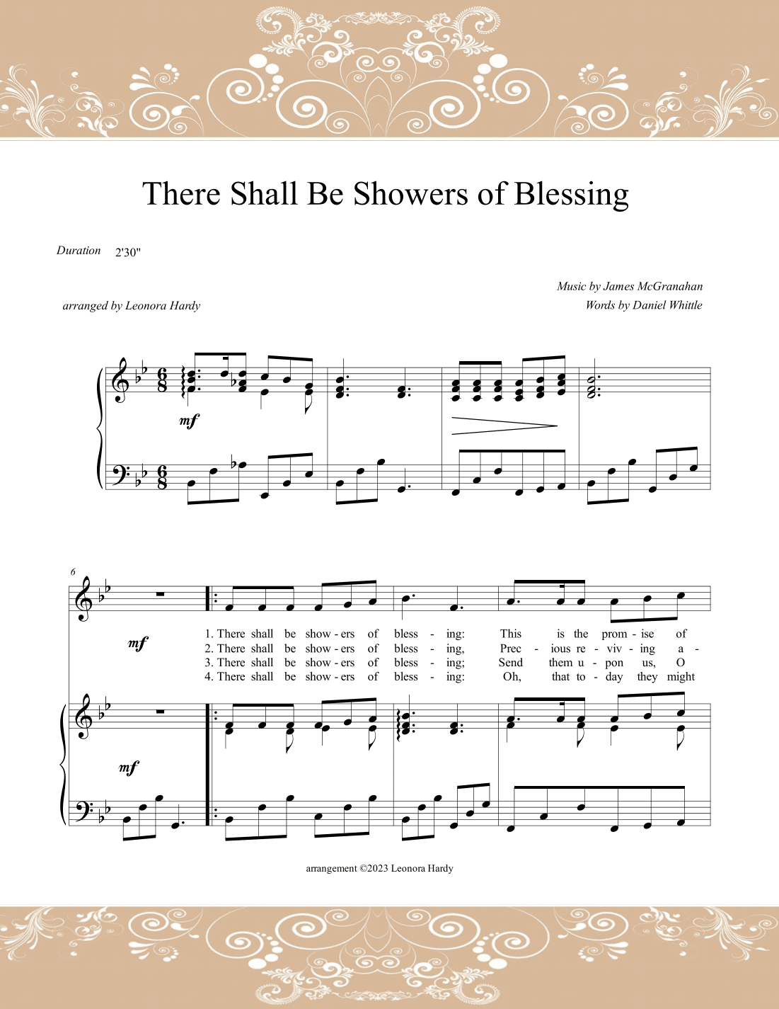 There Shall Be Showers of Blessing (Thanksgiving) (arr. Leonora Hardy)