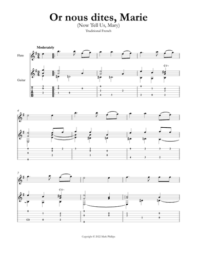 Or nous dites, Marie (Now Tell Us, Mary) (arr. Mark Phillips)