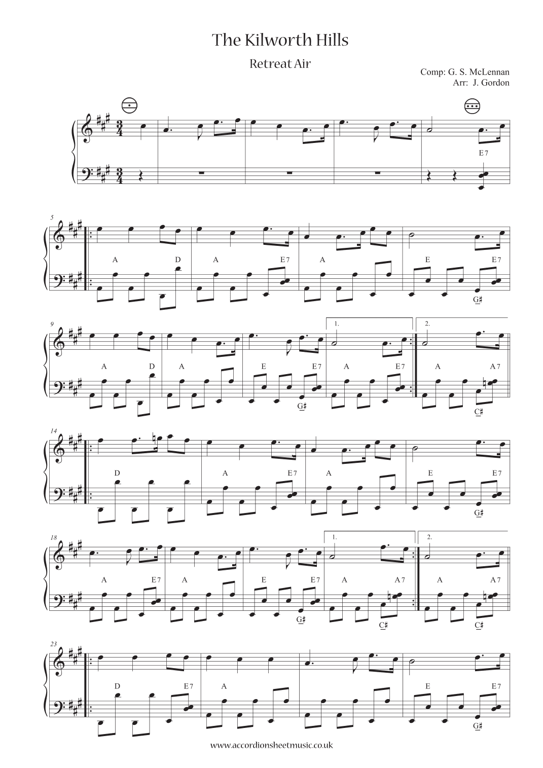 The Kilworth Hills (arr. Julia Gordon)