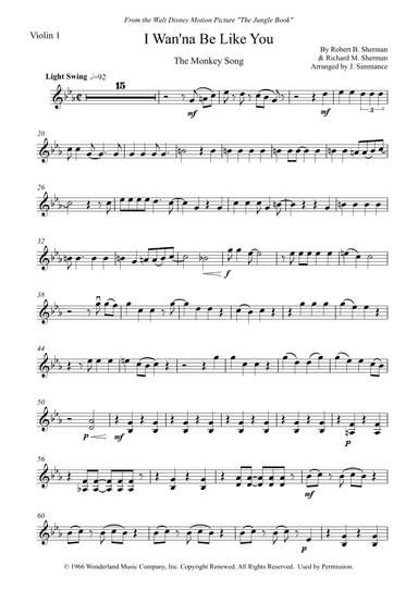 I Wan'na Be Like You (the Monkey Song) (arr. J. Simmance)