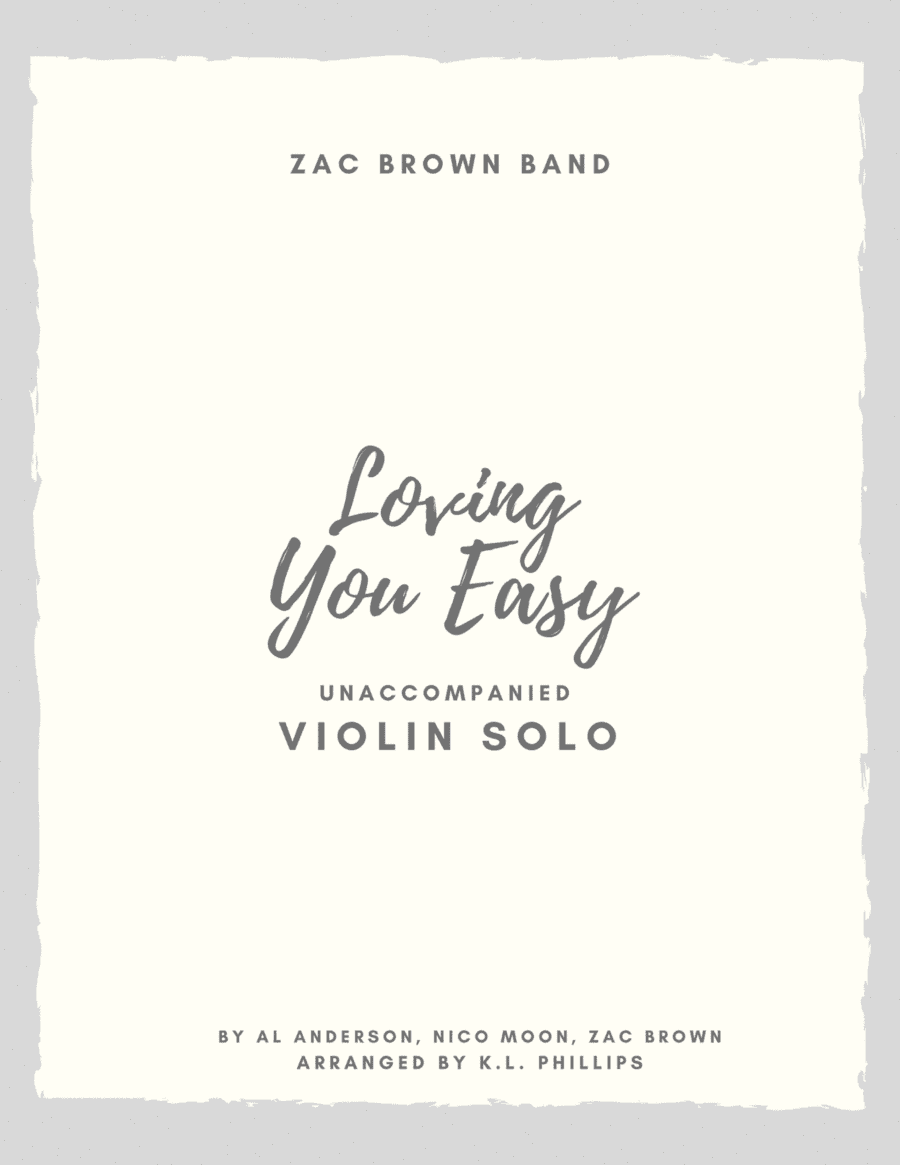 You Make Loving You Easy (arr. K.L. Phillips)