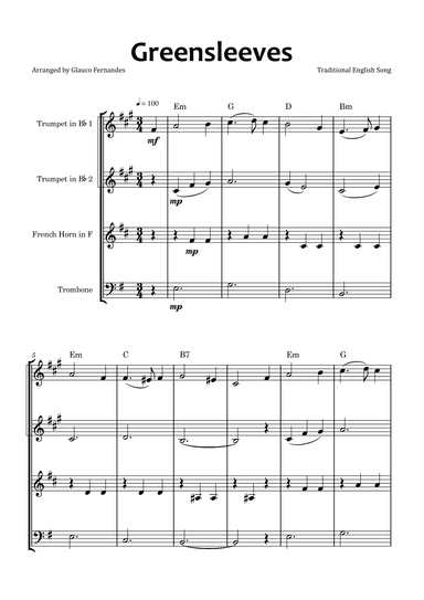 Greensleeves (arr. Glauco Fernandes)