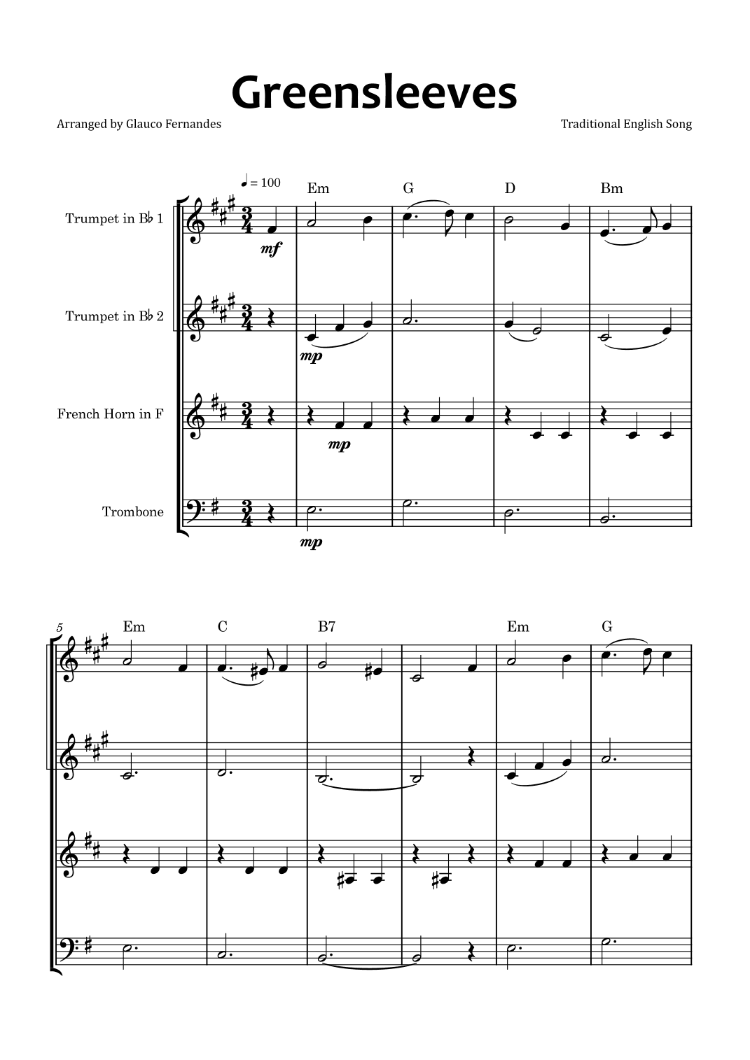 Greensleeves (arr. Glauco Fernandes)