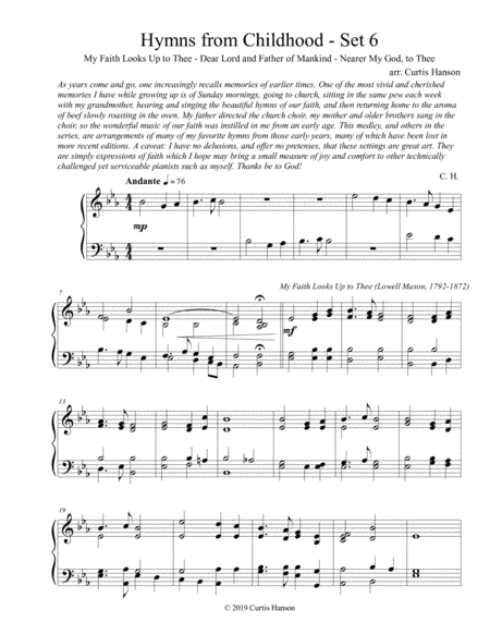 Hymns from Childhood - Set 6 (piano solo) (arr. Curtis Hanson)