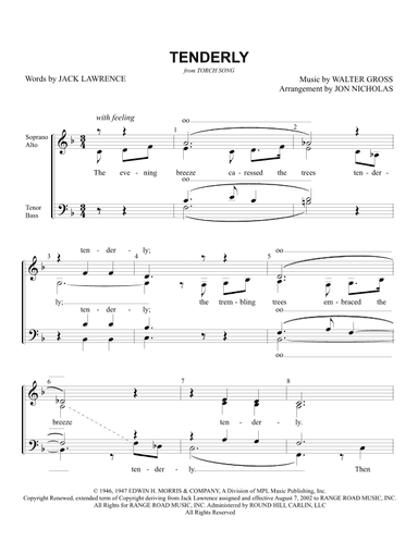 Tenderly (arr. Jon Nicholas)