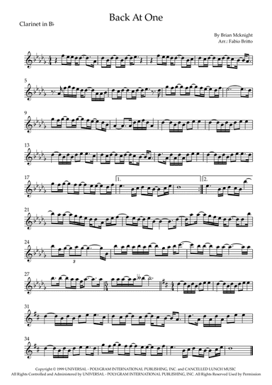 Back At One (arr. Fabio Britto)