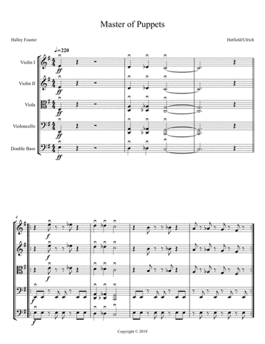 Master Of Puppets (arr. Halley Feaster)