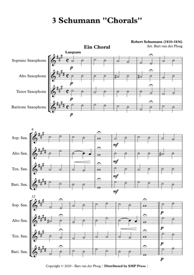 3 Schumann ''Chorals'' (arr. Bart van der Ploeg)