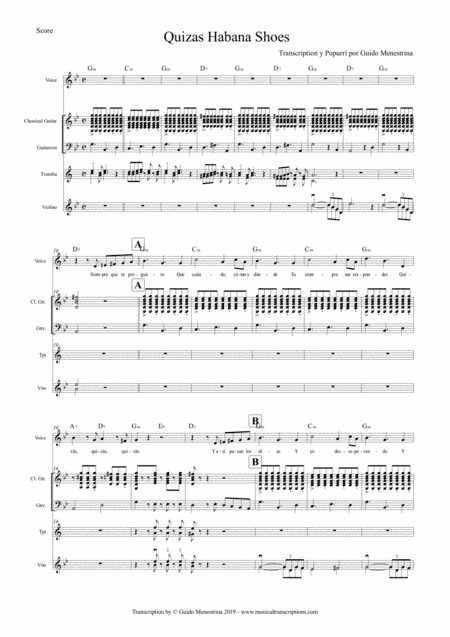 Quizas, Quizas, Quizas (perhaps, Perhaps, Perhaps) (arr. Guido Menestrina)