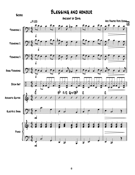Blessing and honour ( Trombone Praise) (arr. Pete Cross)