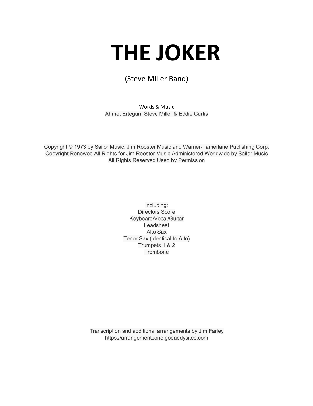 The Joker (arr. Jim Farley)