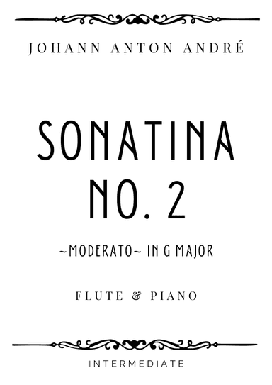 André - Moderato from Sonatina No. 2 Op. 34 in G Major - Intermediate (arr. Piacere Music Sheets)