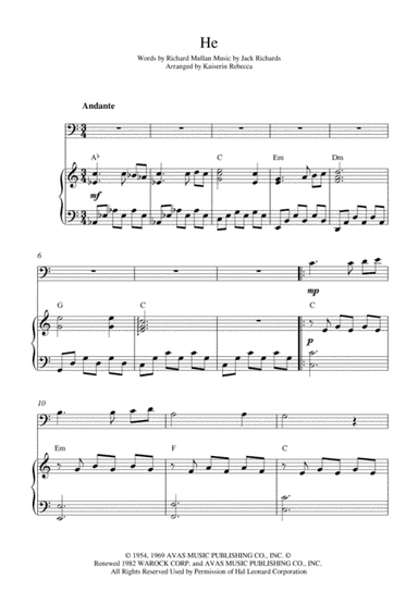 He (arr. Kaiserin Rebecca)