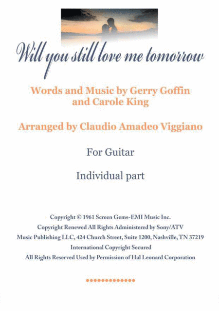 Will You Love Me Tomorrow (Will You Still Love Me Tomorrow) (arr. Claudio Amadeo Viggiano)