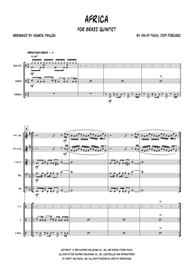 Africa (arr. Henrik Pahlen)