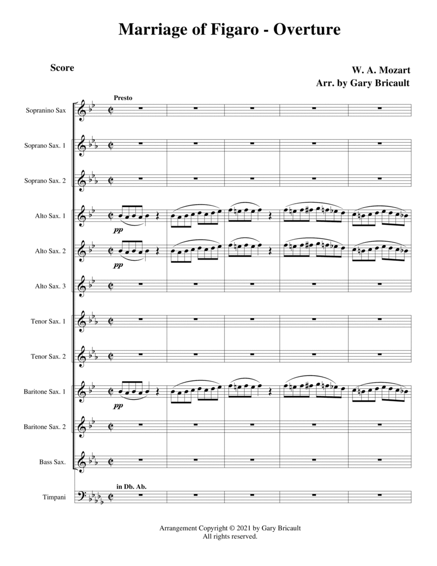 Marriage of Figaro Overture (arr. Gary Bricault)