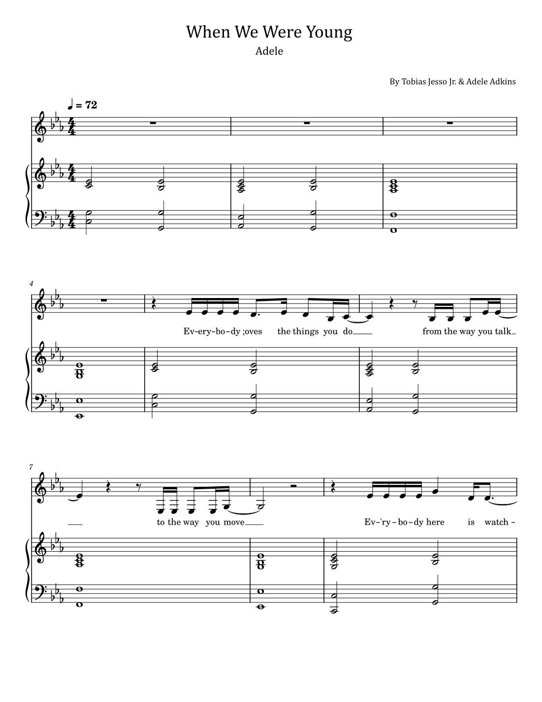When We Were Young (arr. poon)