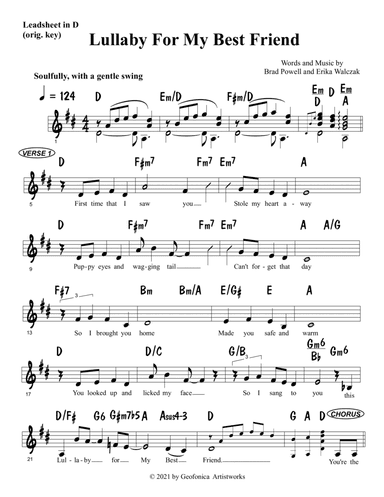Lullaby for My Best Friend (leadsheet in D)