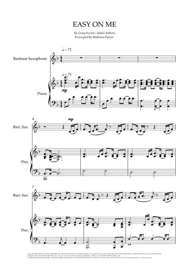 Easy On Me (arr. Matthew pyeon)