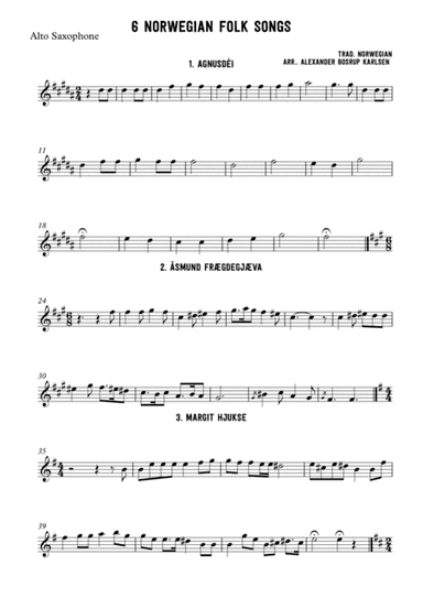 Six norwegian folk songs (arr. Alexander Bosrup Karlsen)