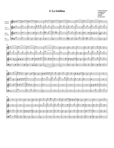 Sonata no.5 a4 (28 Sonate a quattro, sei et otto, con alcuni concerti (1608)) "La Schilina" (arrange (arr. Gil Garty)