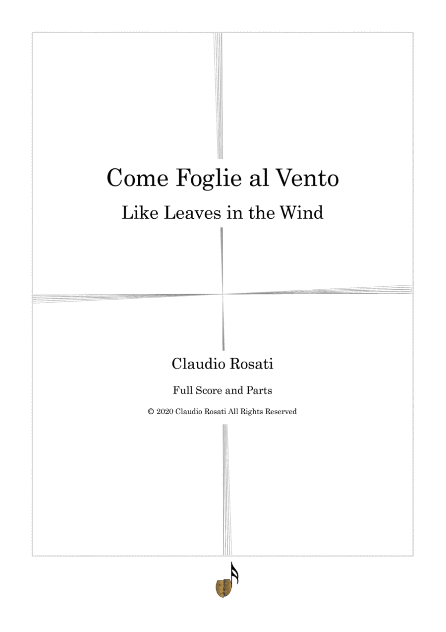 String Quartet n. 1 - Come Foglie al Vento (Like Leaves in the Wind)