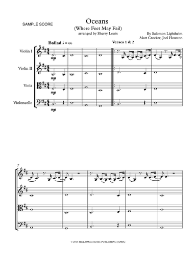 Oceans (where Feet May Fail) (arr. Sherry Lewis)