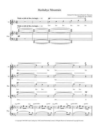 Hushabye Mountain (arr. Steve Milloy)