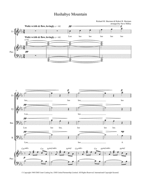 Hushabye Mountain (arr. Steve Milloy)