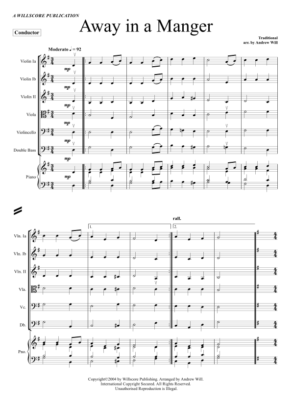 Christmas Carols Selection (String Orchestra) (arr. Andrew Will)