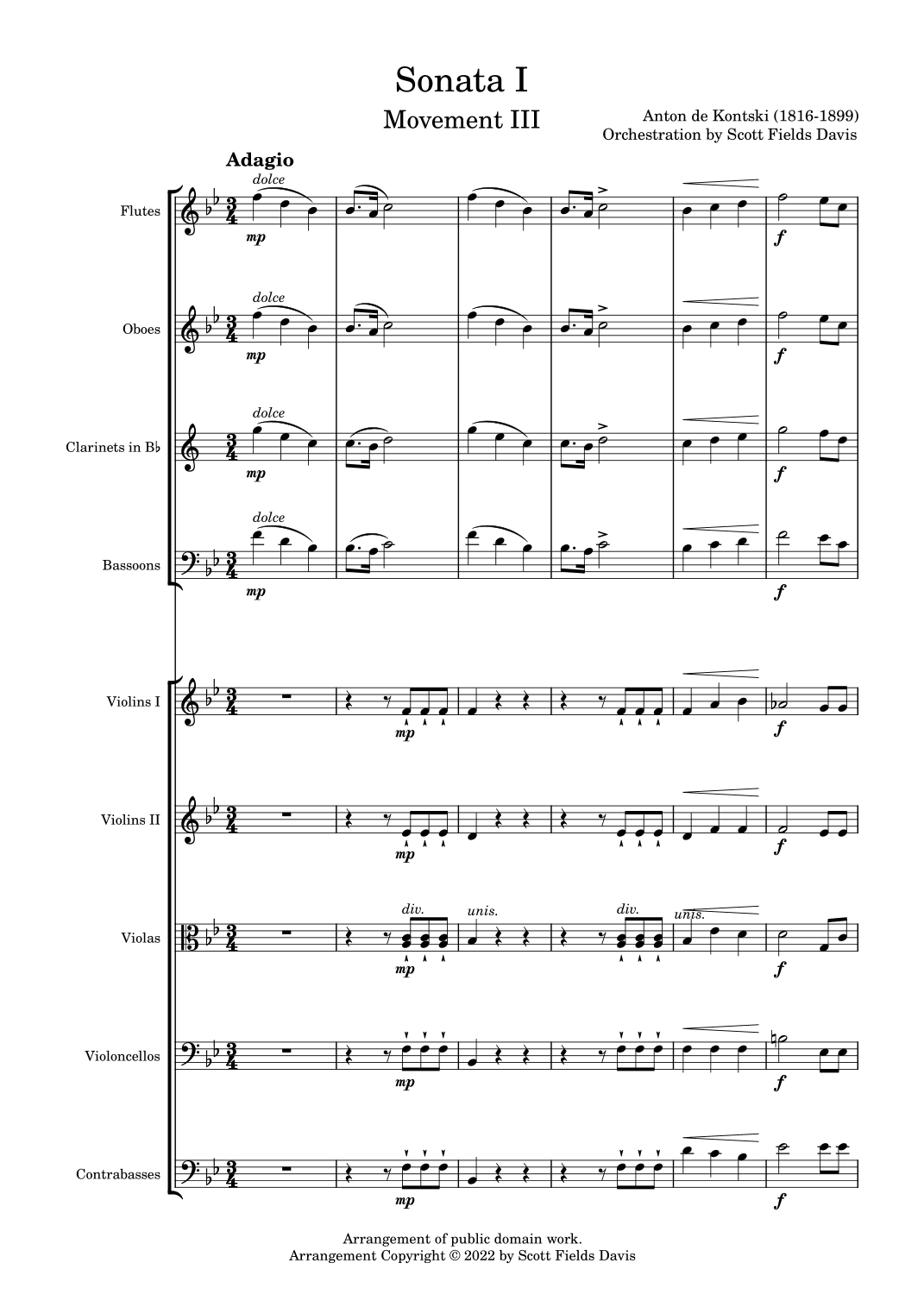 Kontski, Sonata I (Movement III) arranged for orchestra (arr. Scott Fields Davis)