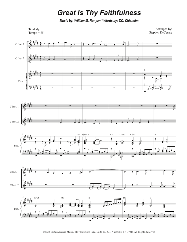 Great Is Thy Faithfulness (arr. Stephen DeCesare)