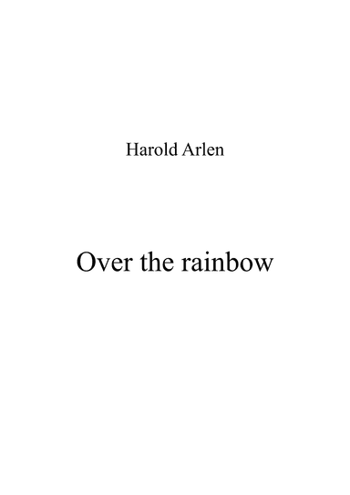 Over The Rainbow (arr. MProducer)