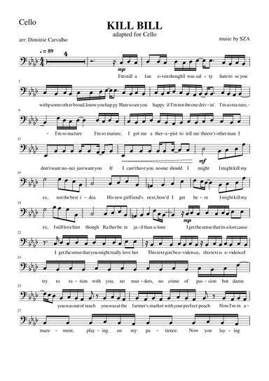 Kill Bill (arr. Dimitrie Carvalho)
