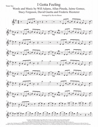 I Gotta Feeling (arr. Kevin Busse)