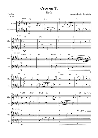 Creo En Ti (arr. Daniel Hernandez)