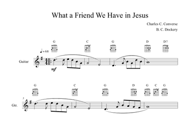 What a Friend We Have in Jesus (Guitar Solo or Duet) (arr. B. C. Dockery)
